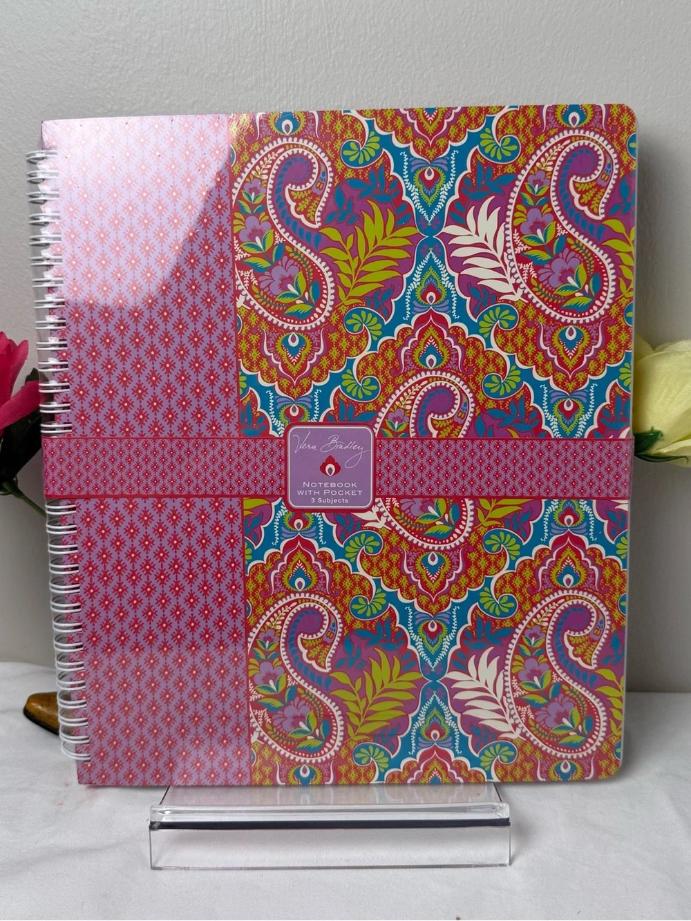NWT Vera Bradley Paisley In Paradise 3-Subject Large Notebook Retired